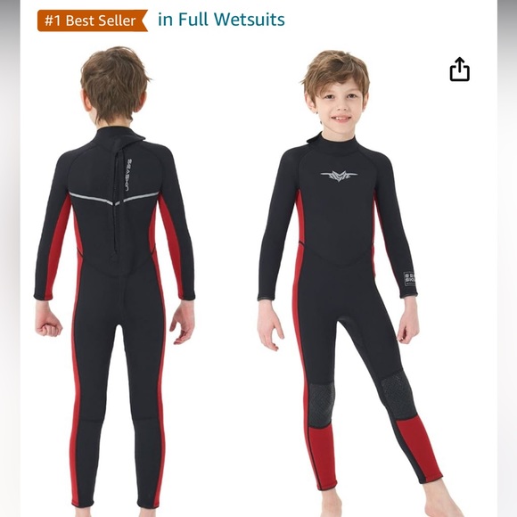 Seaskin Other - NWOT Seaskin Kids Wetsuit for girls/boys 3mm Neoprene Thermal Wetsuit Size 8